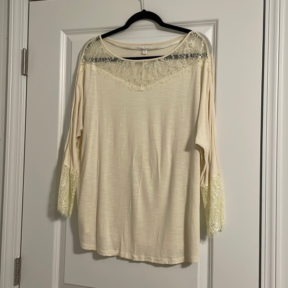 Charming Charlie Cream-Colored Top